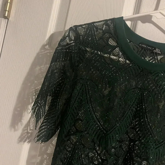 Black Tape hunter green Lace top - Size Small - Picture 6 of 7